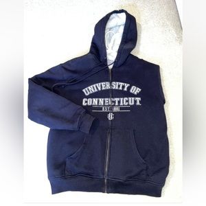 Vintage 2009 MV Sport UConn Shearling Full Zip Hoodie Blue Men’s Size L